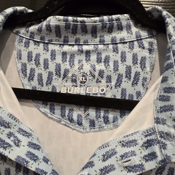 BURLEBO Sky and White Textured Polo - Picture 2 of 10